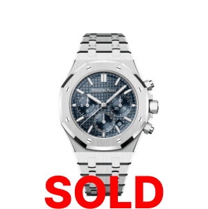 A silver watch with the words " sold ".