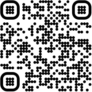 A qr code with dots on it.